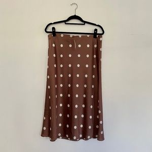 LOFT Polka Dot Midi Skirt - Size L
